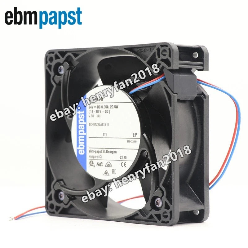 Ebmpapst DV4114N Axial Fan DC 24V 0.85A 20.5W 120*120*38MM 2-wire Cooling Fan