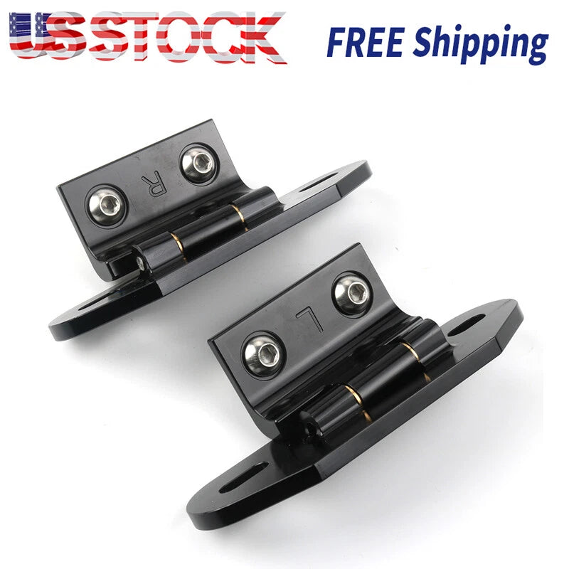 Billet Aluminum Rear Hatch Hinges Black Pair For 1982-1992 Camaro/Firebird