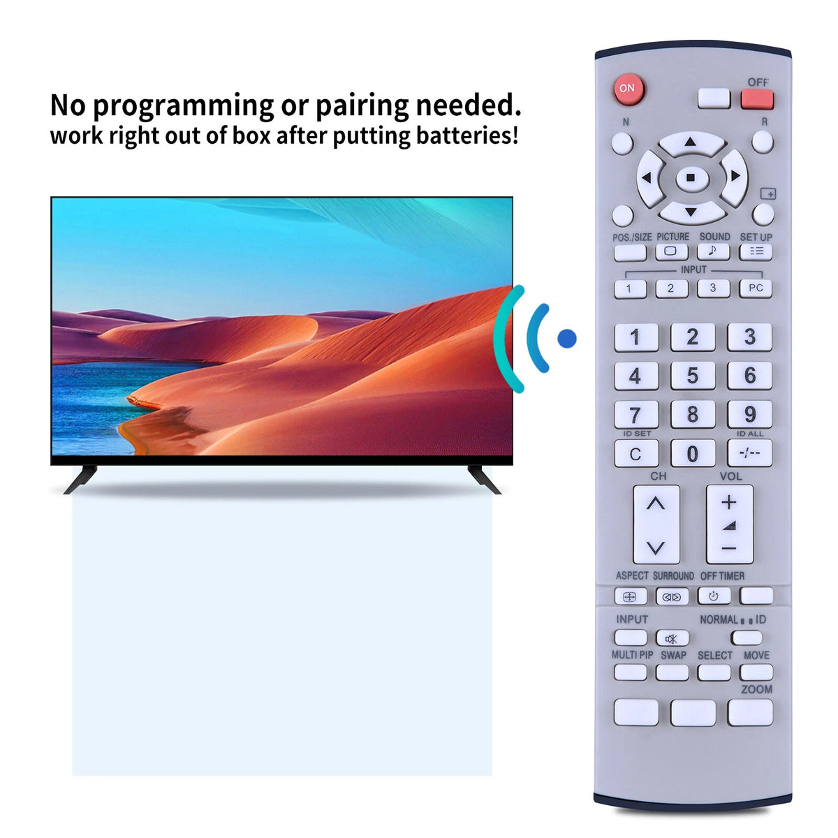 EUR7636070R Remote Control For Panasonic Display TH-37PH10UK TH-42PH10UK