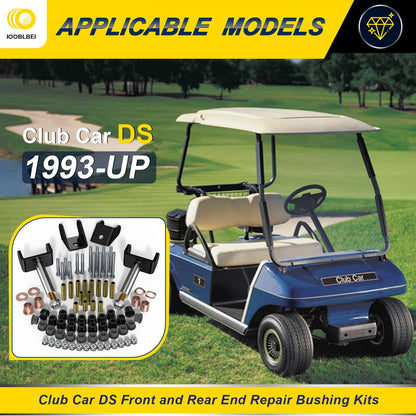 1993-UP Club Car Deluxe Repair Bushing Kit for DS, Golf Cart Front and black