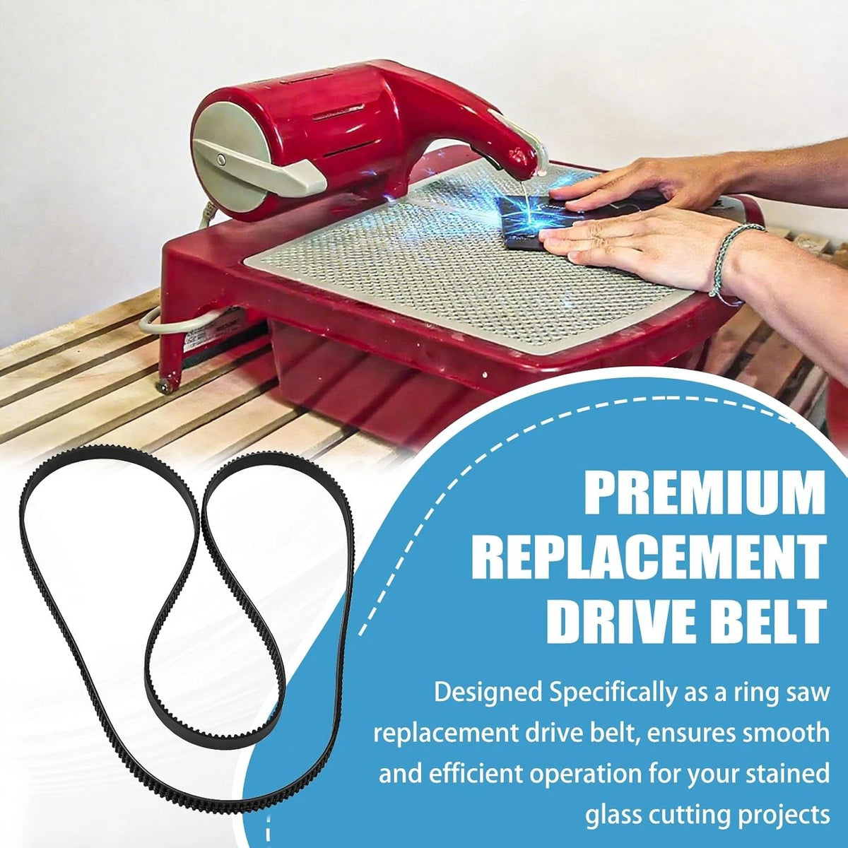 Ring Saw Replacement Drive Belt for Gemini Taurus 2 and 3 Black
