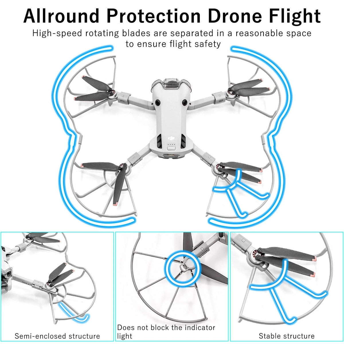 Craznick Mini 4 Pro Accessories Bundle: with Propellers Blades Guard Landing...
