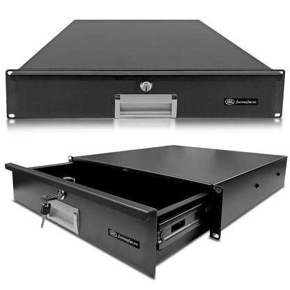 2U Locking Rack Drawer by AxcessAbles | 15" RACK DRAWER, DRAWER WITH LOCK