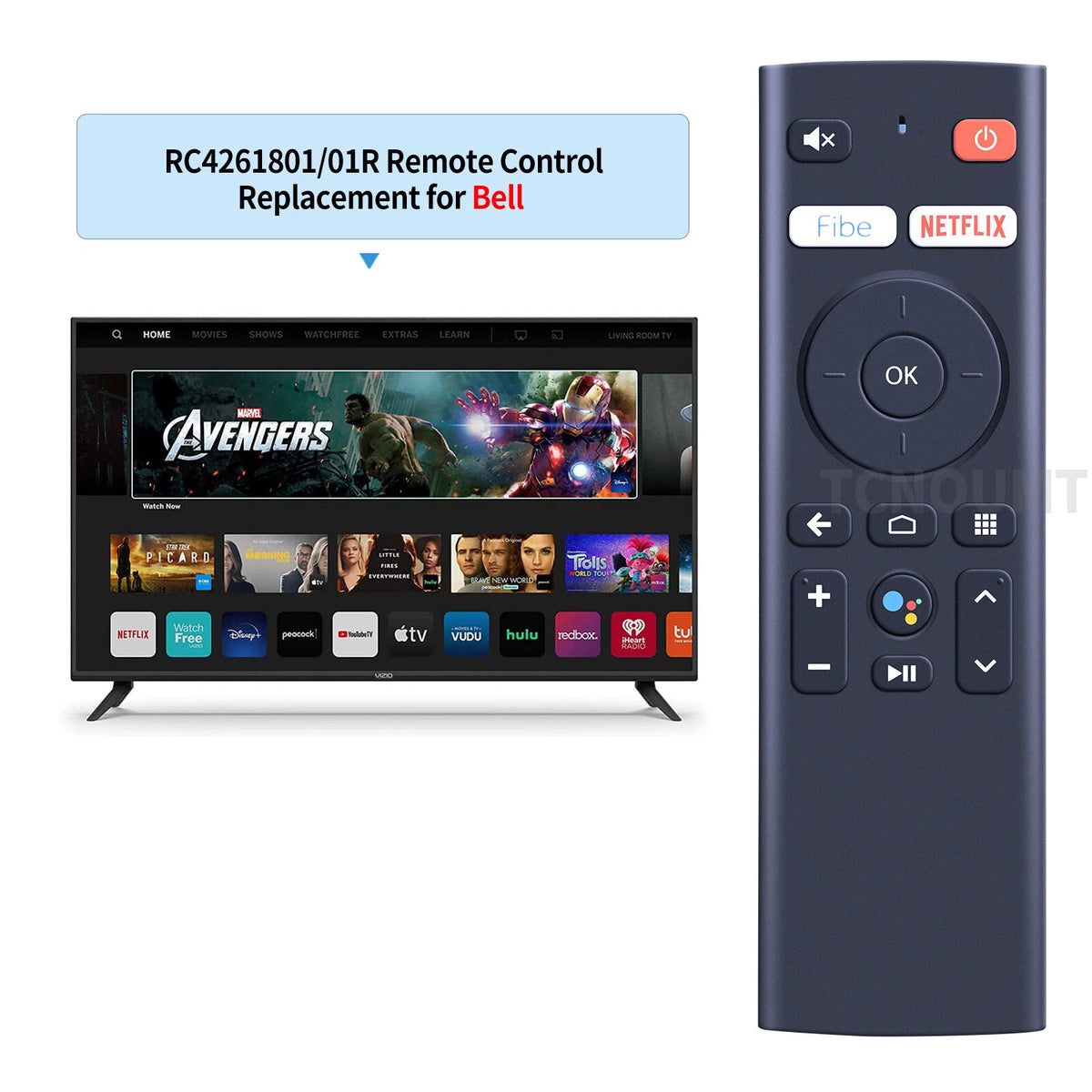 RC4261801/01R Replace Remote Control For Bell Streamer
