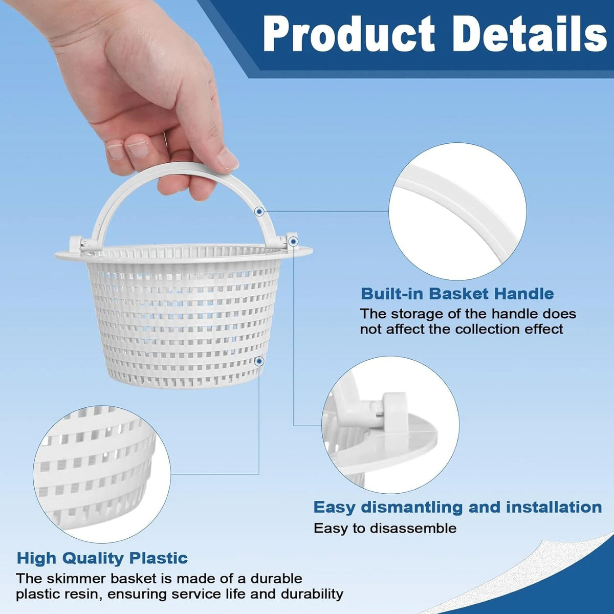 2𝑷𝑪𝑺 SPX1091C Skimmer Basket Replacement for Hayward SP1091WM &...