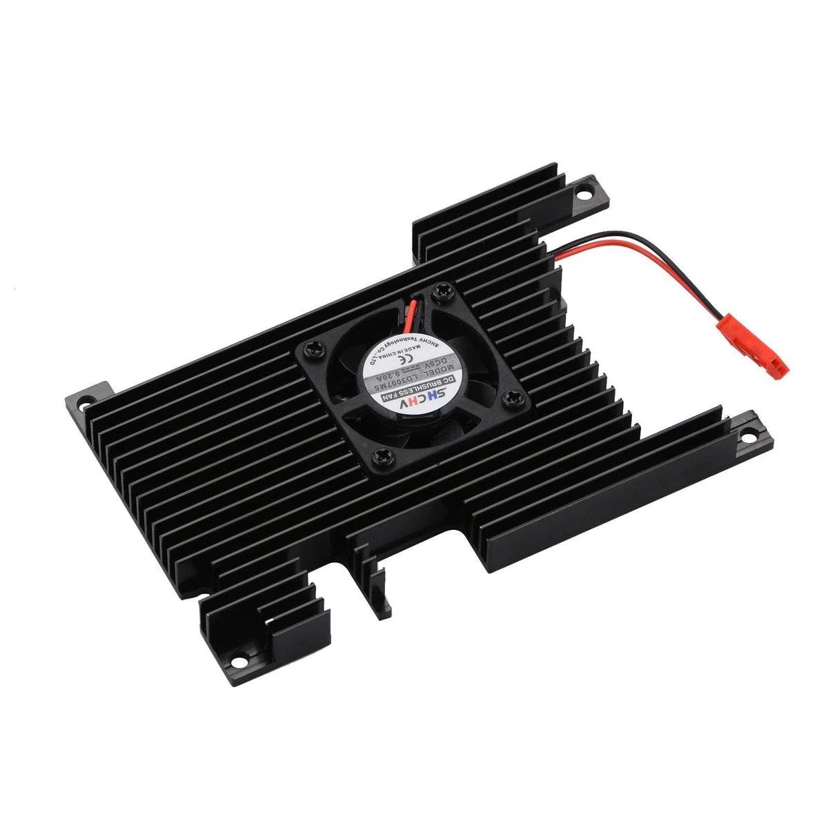 Aluminum Cover+Base+ Passive Cooling Fan+ Silicone Heatsinks For Orange Pi 5