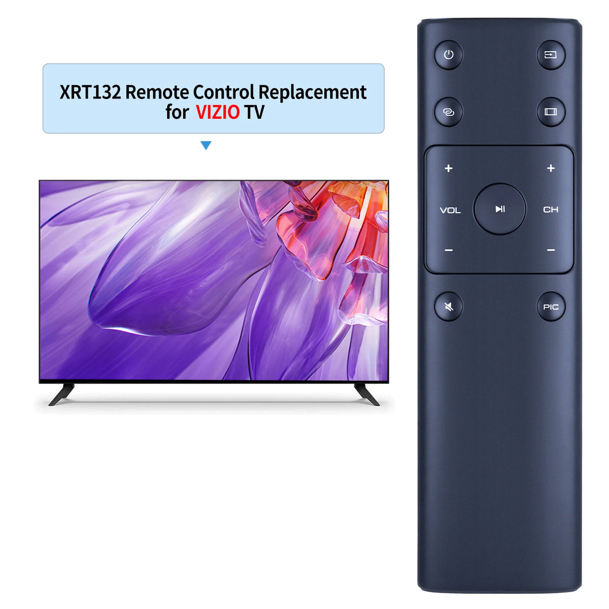 Replacement Remote Control For VIZIO XRT132