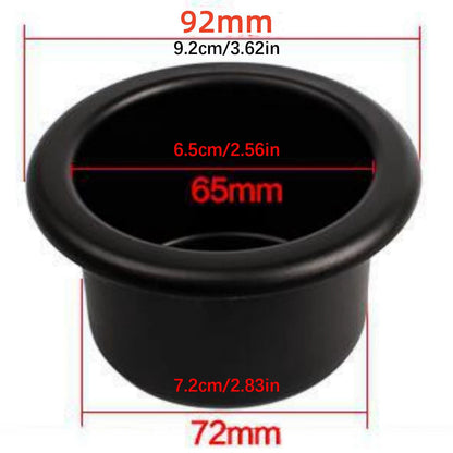 3x Black Plastic Cup Holders Fit For Boat RV Car Truck Inserts Universal Size