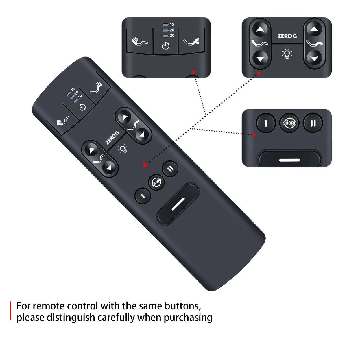 For Serta Motion Perfect IV (4) Adjustable Bed Remote Control With backlight