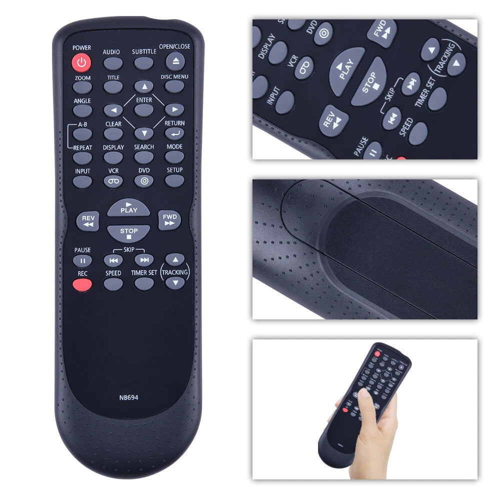 NB694 For Sanyo Funai DVD VCR Combo Player Remote Control FWDV225F DV220FX5