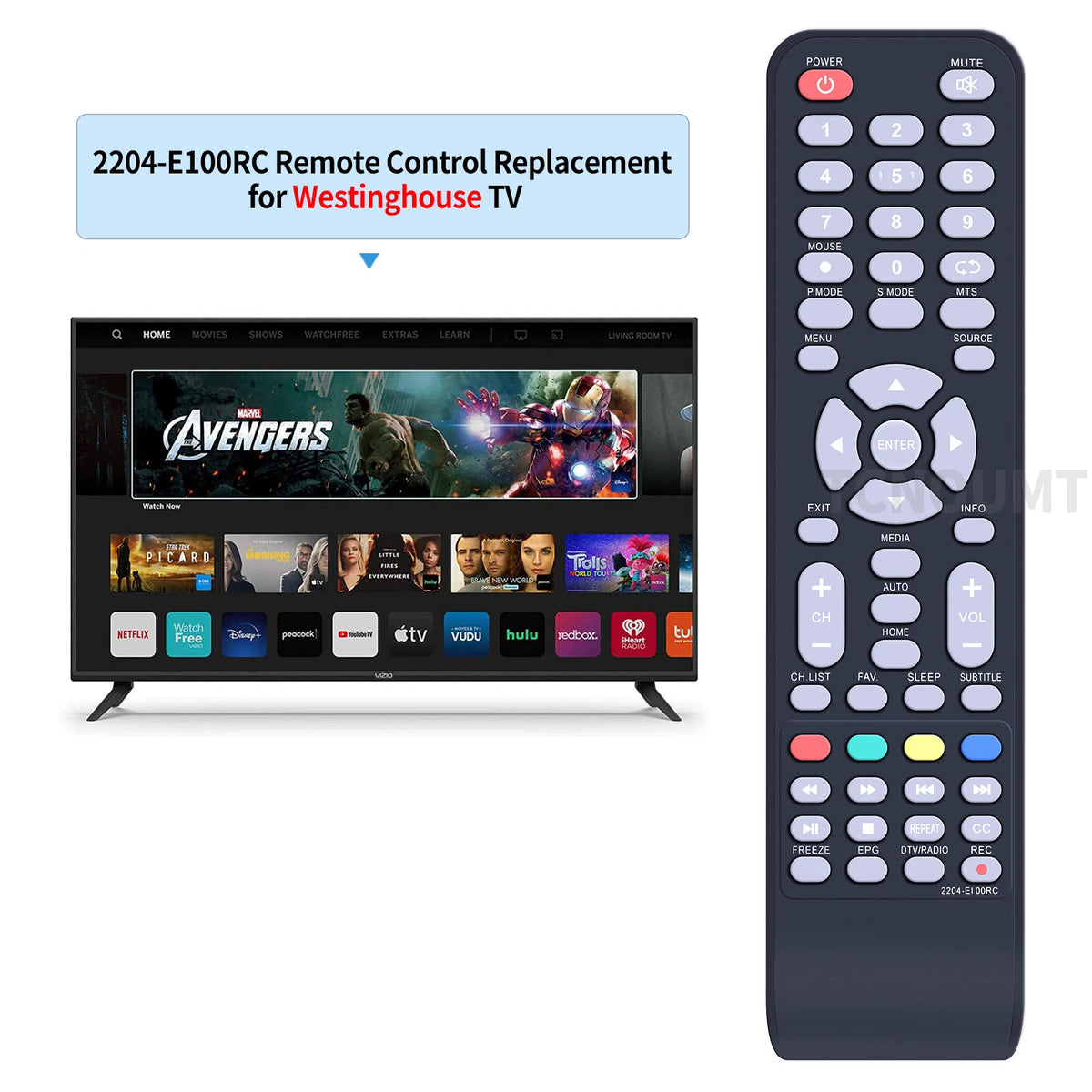 Remote Control For RCA YKF-Z16L01 2204-E100RC UHD LED Smart LCD HDTV TV