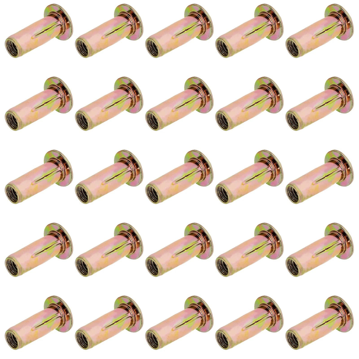 Moicstiy 25Pcs M5 Steel Multi Grip M5, Zinc (Metallic) or Gold