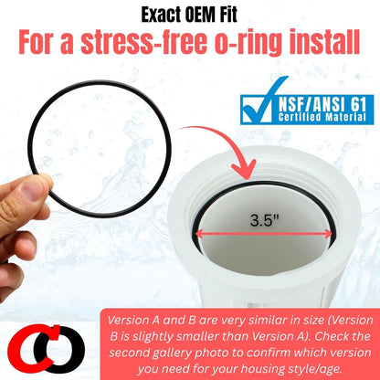Captain O-Ring – Replacement 3.5” O-Rings for APEC Essence, Black (rubber)