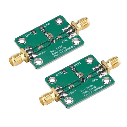 RF LNA Module Broadband Amplifier 0.1-2000MHz Low Noise 30dB Gain 12V DC Supply