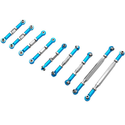 ShareGoo 9Pcs Metal Pull Rod Steering Servo Link Linkages Swing Arm Tie 1/12