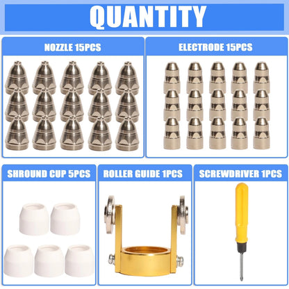 Shengbowi P80 Plasma Consumables: Torch Electrode Tips Kit, 80Amp 1.5mm for...