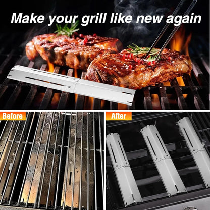 Universal Heat Tents Replacement for Charbroil, Nexgrill, silver