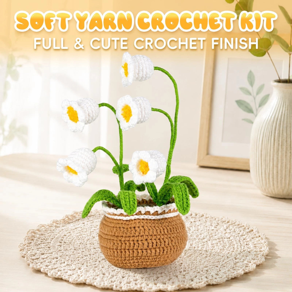 LUDOTEK Crochet Kit for Beginners,Bell Orchid Bell