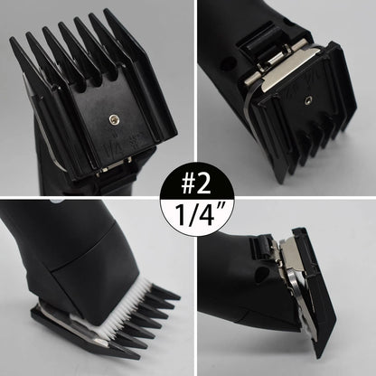 4 Pieces Professional A5-Style Animal Clipper Attachment Guard Guide Black