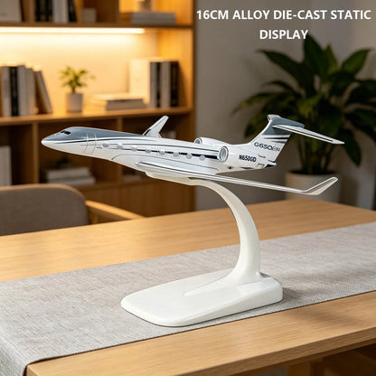16cm 1/200 Scale Gulfstream G650ER Aircraft Model Diecast with Stand Display