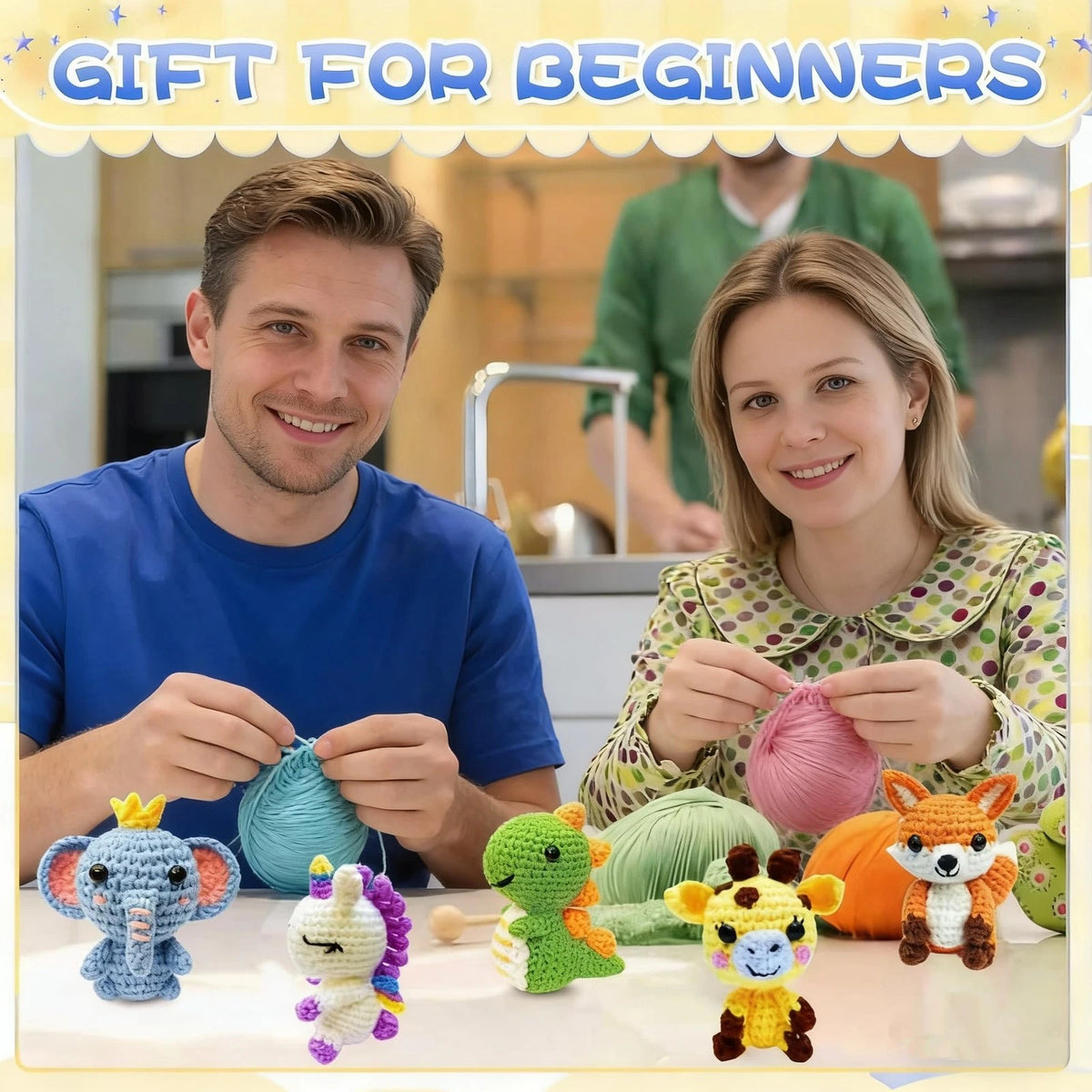 OLHKYN 6Pcs Crochet Kit for Beginners, 2026 DIY Craft small, Set-02