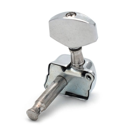 SAPHUE 3+3 Semi-closed Guitar Tuners Square 3L3R Semi-Closed 15:1, Chrome