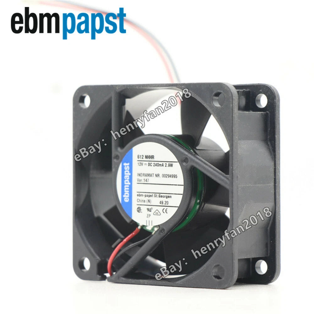 612NHHR Axial Fan 60*60*25mm 12VDC 2.9W High Air Volume Ebmpapst Case Fan