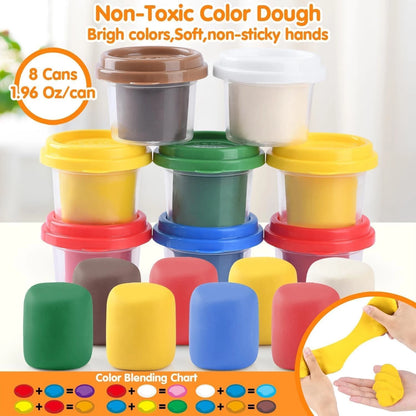 Color Dough Sets for Kids Ages 4-8, Play Kitchen Ice Cream Medium, Yellow Red