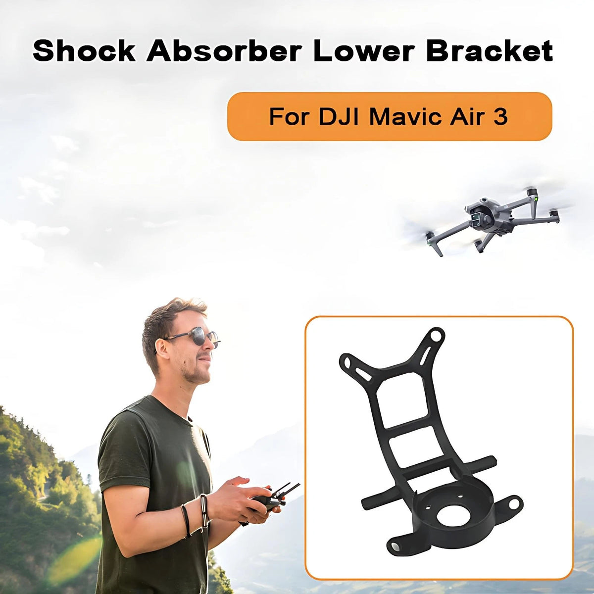 ZWLLKJGS DJI Air 3 Replacement 2 inches x 2 x 1 inch, Black