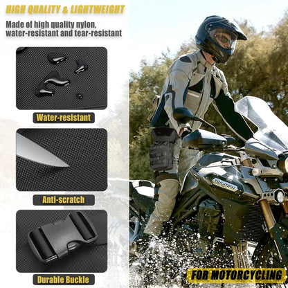 Tactical Drop Leg Bag Utility Pouch Molle Pack for Outdoor Motorcycle Black