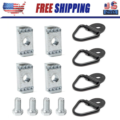 For Nissan Frontier Titan Utility Track Truck Bed Rail Cargo Mounting Kit 4 Set