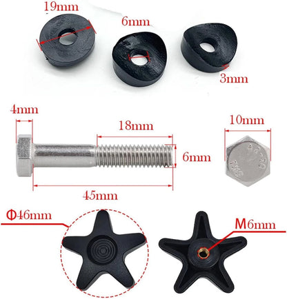 CHYDST 2 Sets Rollator Walker Replacement Knobs, Drive Black