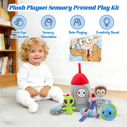 JUSTQUNSEEN Stuffed Plush Astronaut Kit for Baby Small, Toy Set