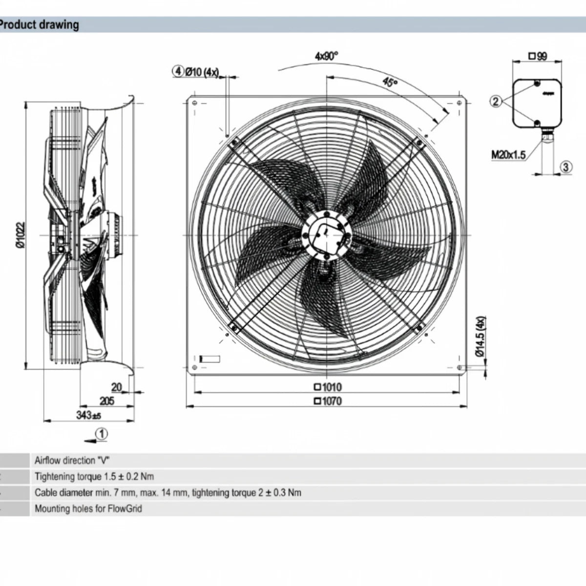 W6D910-KD01-01 for ebmpapst EC 400VAC for industrial Cooling Fan