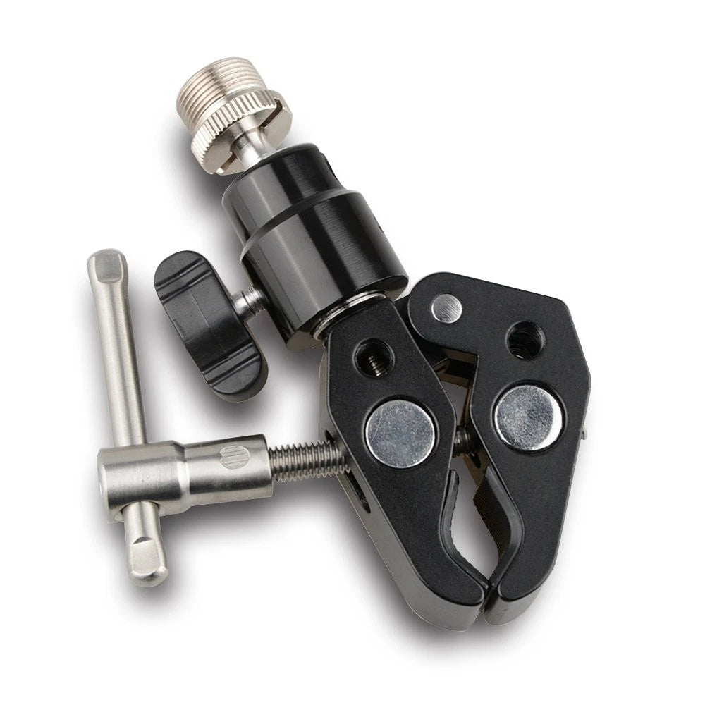 CAMVATE Crab Clamp Articulated 1/4 Mini Ball Head for Mini, Silver