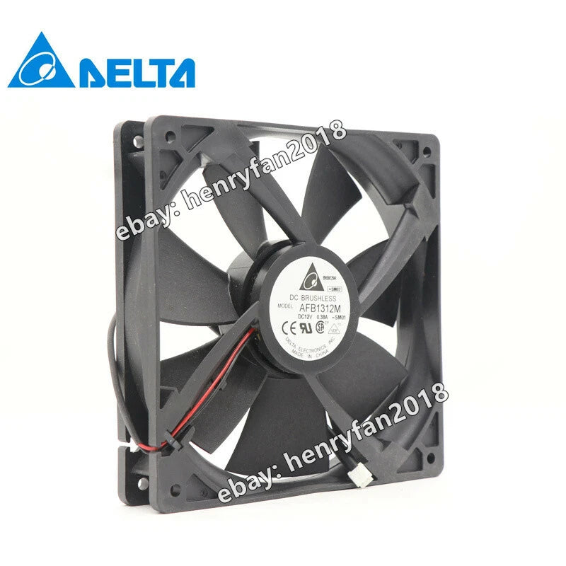 Delta Fan AFB1312M  Axial Fan DC 12V 0.38A  2-Pin 135*135*25MM Case Cooling Fan