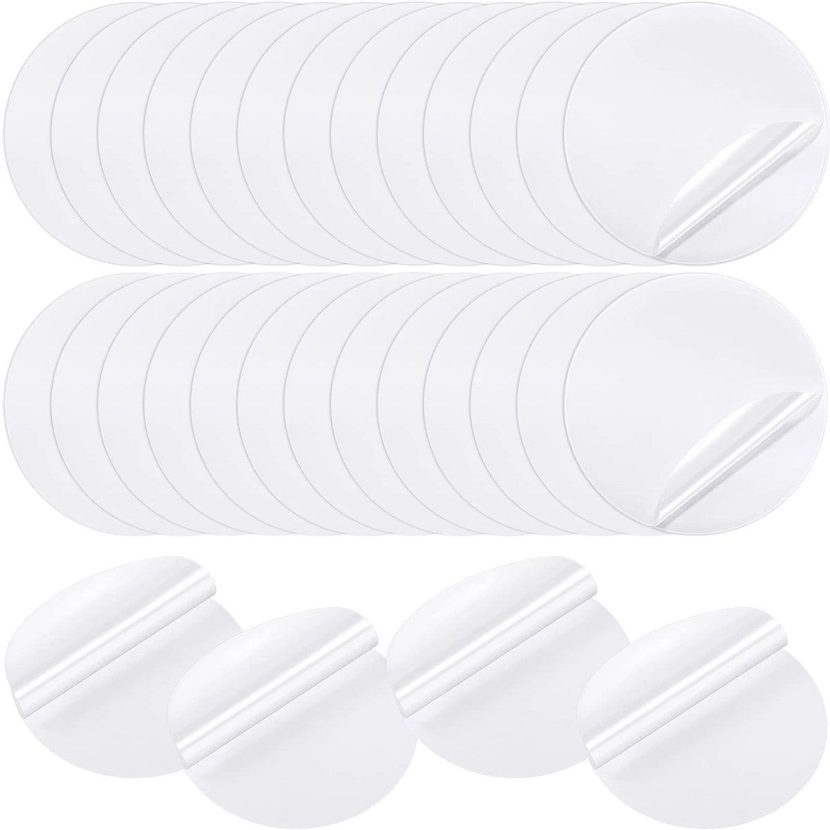 Outus 30 Pieces Self-Adhesive Pool Repair Patch Kit Vinyl 10 x 10 cm, Clear