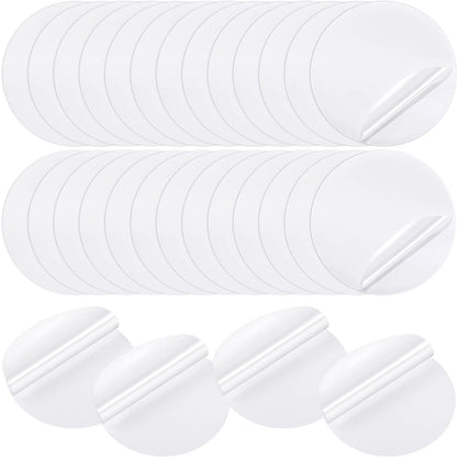 Outus 30 Pieces Self-Adhesive Pool Repair Patch Kit Vinyl 10 x 10 cm, Clear