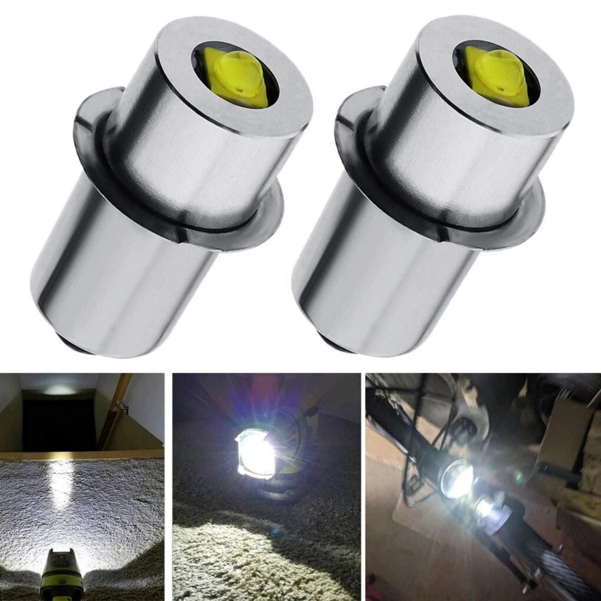 For Craftsman Flashlight 2x P13.5S Base LED Bulb 3W 6-24V Replacement Lamp
