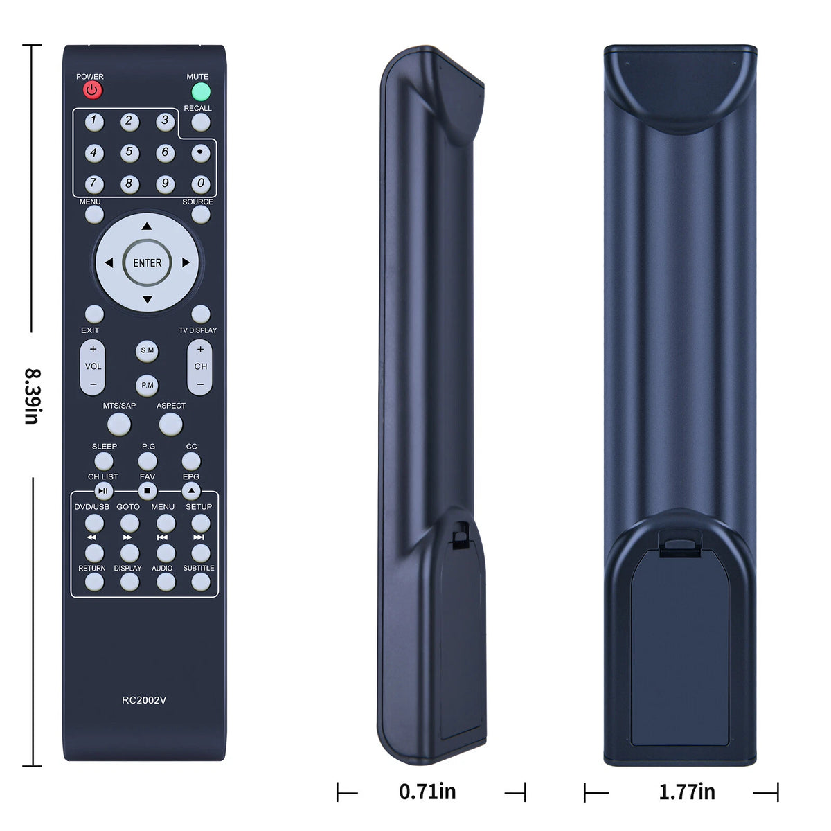RC2002V Remote Control For Viore TV LCD19VH56 LCD22VH65 LCD32VH65 LCD26VH56