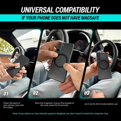 CARMOUNT Clutch-X™ Black – Upgraded Vacuum Phone Mount Suction Cup Car