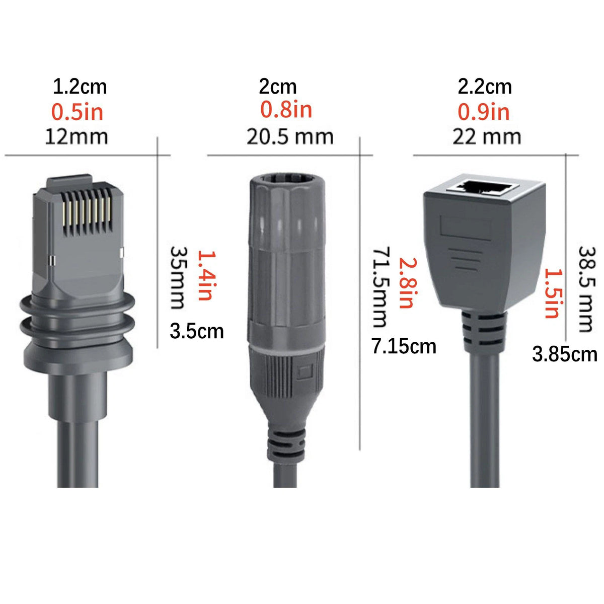 2Pcs Ethernet Cable Adapter Dish&Router For Starlink Gen3 Satellite SPX to RJ45