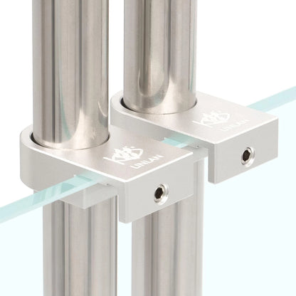 LINLAN Aluminum Alloy Aquarium Clamp with for 16/17mm Lily Pipes-2PCS, Sliver
