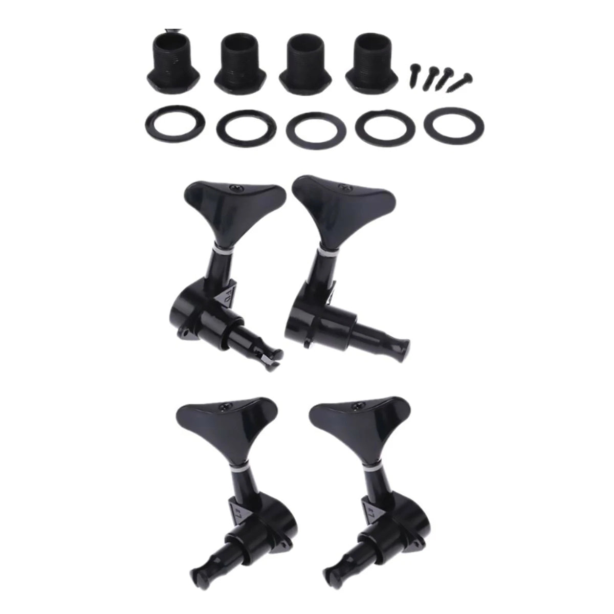Black 2L+2R 4 Acoustic Guitar String Tuning Pegs Closed Gear Machine Heads E