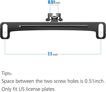 Universal Car Rear View Camera License Plate Bracket,Upgraded Full Black