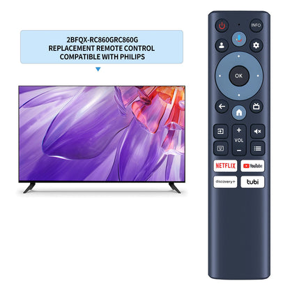 Bluetooth Voice Remote Control For Philips 7000 Series TV 2BFQX-RC860G/ RC860G