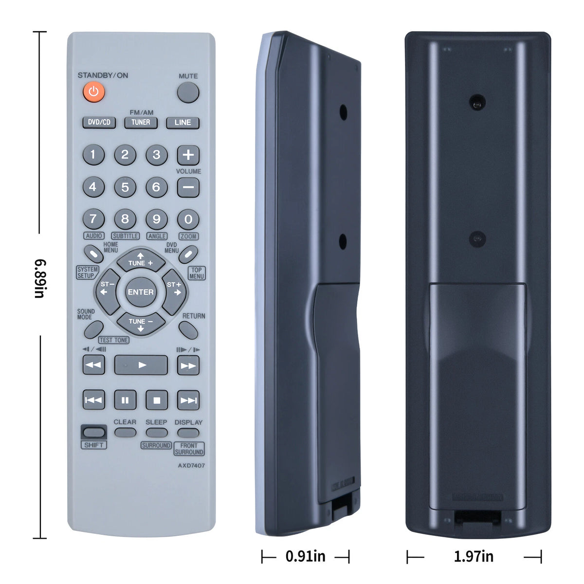 AXD7407 Replacement Remote Control For Pioneer XV-DV232 XV-DV240 XV-DV350