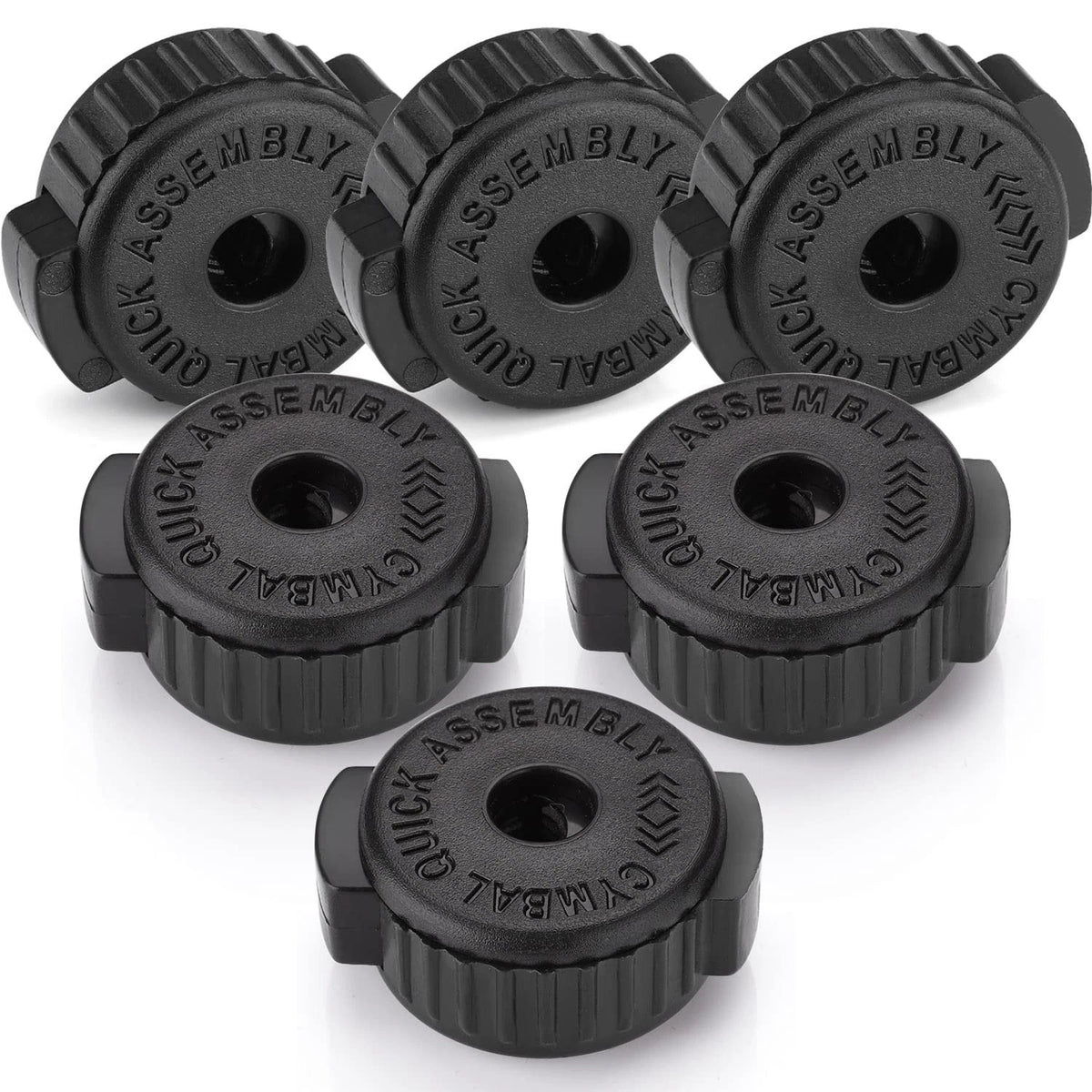Facmogu 6PCS Black Plastic Cymbal Nuts, 8mm Quick-set Nut for