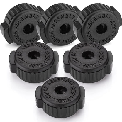 Facmogu 6PCS Black Plastic Cymbal Nuts, 8mm Quick-set Nut for