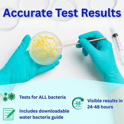 Evviva Sciences Water Bacteria Test Kit – 10 Tests for Total Bacteria,...